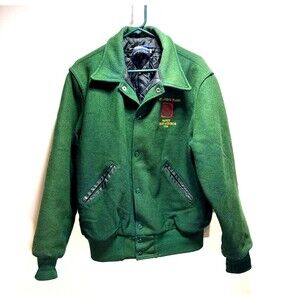 Vintage Holloway Wool Jacket Mens Size Large Quilted Lining Original College